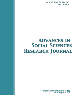 					View Vol. 3 No. 5 (2016): Advances in Social Sciences Research Journal
				