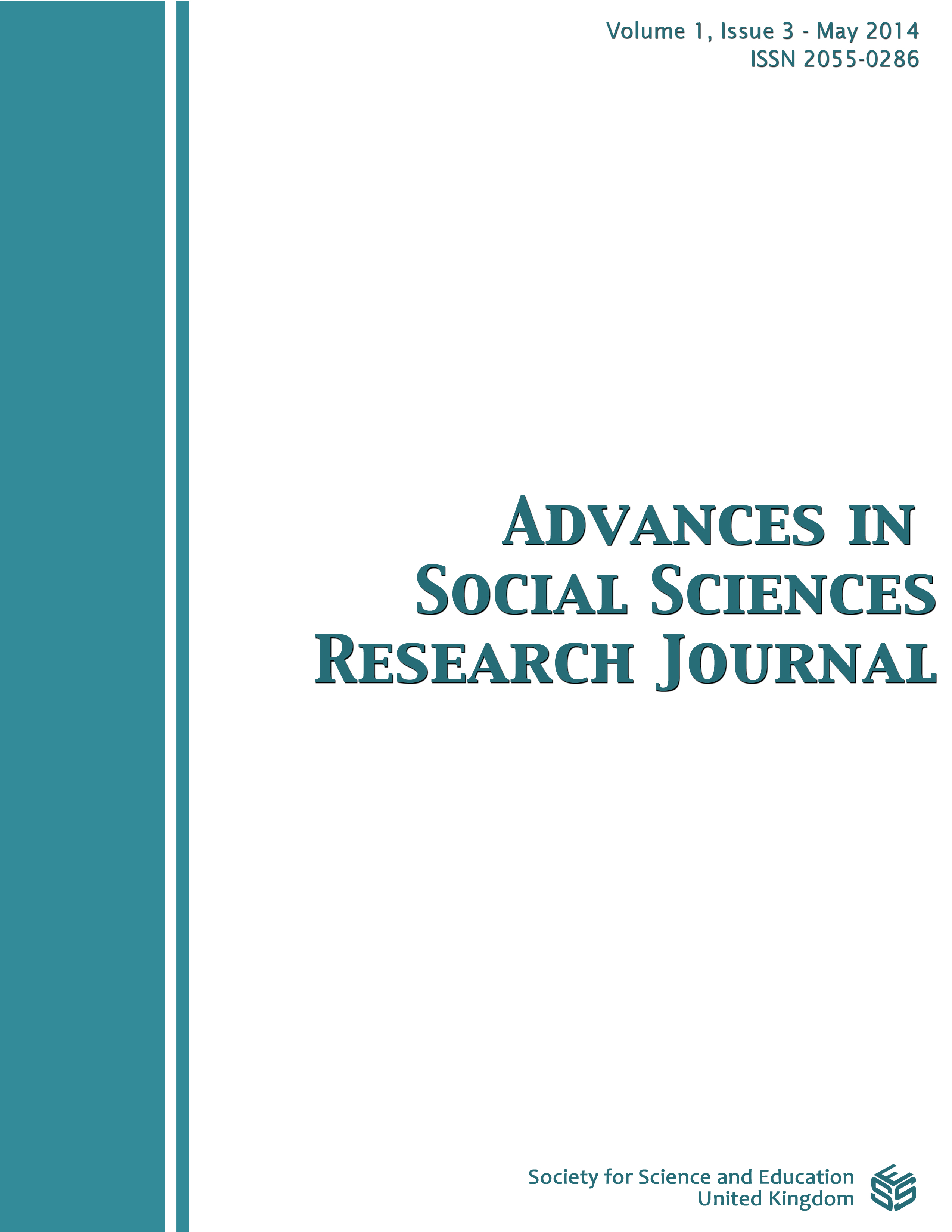 					View Vol. 1 No. 3 (2014): Advances in Social Sciences Research Journal
				