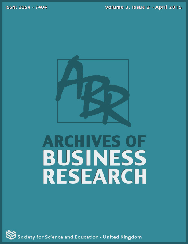 					View Vol. 3 No. 2 (2015): Archives of Business Research
				