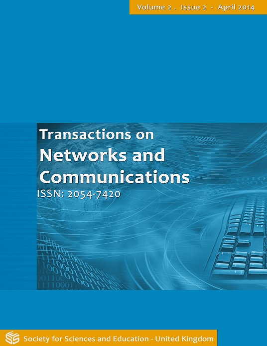 					View Vol. 2 No. 2 (2014): Transactions on Networks and Communications
				